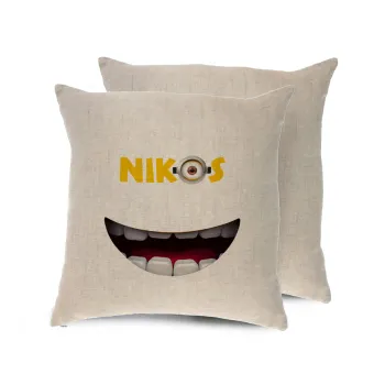 The minions, Μαξιλάρι καναπέ ΛΙΝΟ 40x40cm περιέχεται το  γέμισμα