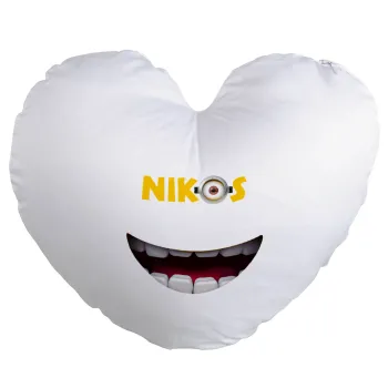 The minions, Μαξιλάρι καναπέ καρδιά 40x40cm περιέχεται το  γέμισμα