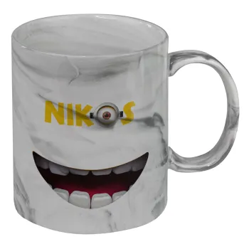 The minions, Mug ceramic marble style, 330ml