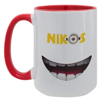 The minions, Κούπα Mega 15oz, κεραμική Κόκκινη, 450ml