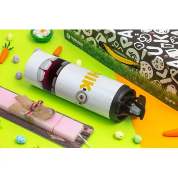 The minions, Πασχαλινή Λαμπάδα με Travel Tumbler θερμό με διπλό καπάκι (600ml, BPA free) & κερί αρωματικό πλακέ (30cm) (ΡΟΖ)