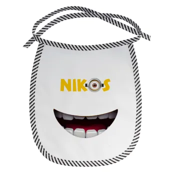 The minions, Σαλιάρα μωρού αλέκιαστη με κορδόνι Μαύρη