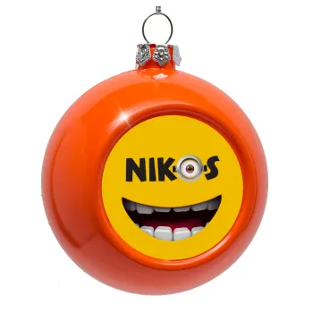 The minions, Orange Christmas tree ornament bauble 8cm