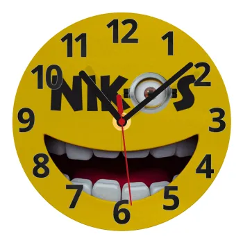 The minions, Ρολόι τοίχου γυάλινο (20cm)