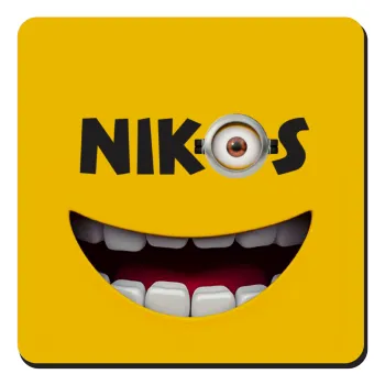 The minions, Τετράγωνο μαγνητάκι ξύλινο 9x9cm