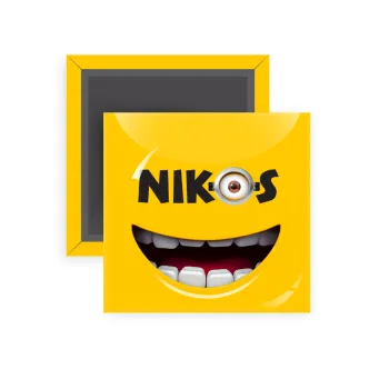 The minions, Μαγνητάκι ψυγείου τετράγωνο διάστασης 5x5cm