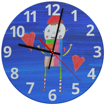 Ο Αλέξανδρος ζωγραφίζει την Αγάπη, Ρολόι τοίχου γυάλινο (30cm)