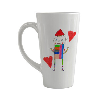 Ο Αλέξανδρος ζωγραφίζει την Αγάπη, Κούπα κωνική Latte Μεγάλη, κεραμική, 450ml