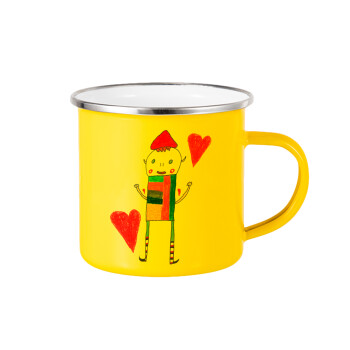 Ο Αλέξανδρος ζωγραφίζει την Αγάπη, Yellow Enamel Metallic Cup 360ml