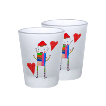 Ο Αλέξανδρος ζωγραφίζει την Αγάπη, Σφηνοπότηρα γυάλινα 45ml του πάγου (2 τεμάχια)