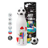 Soccer Metal mug thermos, double wall, 550ml