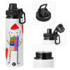 Metal water bottle with safety cap, aluminum 850ml