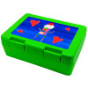 Children's cookie container GREEN 185x128x65mm (BPA free plastic)