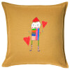 Sofa cushion YELLOW 50x50cm includes filling