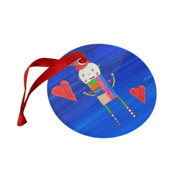 Ο Αλέξανδρος ζωγραφίζει την Αγάπη, Christmas ornament glass 9cm