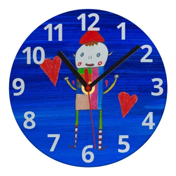 Ο Αλέξανδρος ζωγραφίζει την Αγάπη, Ρολόι τοίχου γυάλινο (20cm)