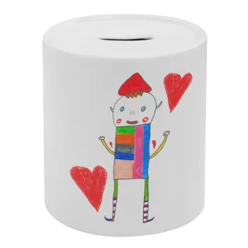 Ο Αλέξανδρος ζωγραφίζει την Αγάπη, Κουμπαράς πορσελάνης με τάπα