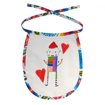 Ο Αλέξανδρος ζωγραφίζει την Αγάπη, Σαλιάρα μωρού αλέκιαστη με κορδόνι Χρωματιστή