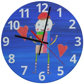 Ο Αλέξανδρος ζωγραφίζει την Αγάπη, Ρολόι τοίχου γυάλινο (30cm)