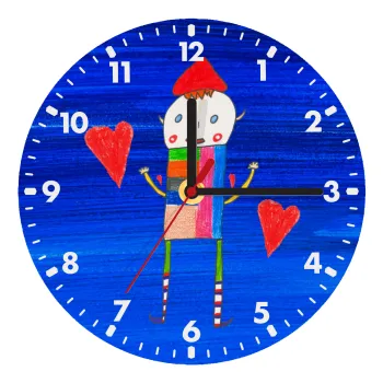 Ο Αλέξανδρος ζωγραφίζει την Αγάπη, Ρολόι τοίχου ξύλινο (20cm)