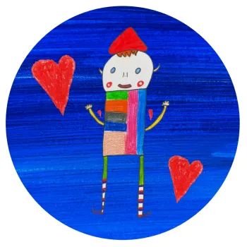 Ο Αλέξανδρος ζωγραφίζει την Αγάπη, Mousepad Στρογγυλό 20cm