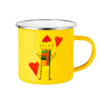 Ο Αλέξανδρος ζωγραφίζει την Αγάπη, Yellow Enamel Metallic Cup 360ml