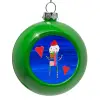 Green Christmas tree ornament bauble 8cm