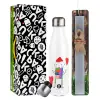 Easter candle, metallic white thermos bottle (500ml) & aromatic flat candle (30cm) (GRAY)