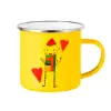 Yellow Enamel Metallic Cup 360ml