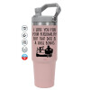 Pink color, 890ml (30oz) stainless Steel Tumbler with Handle