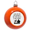 Orange Christmas tree ornament bauble 8cm