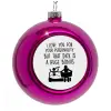Purple Christmas tree ornament bauble 8cm