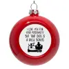 Red Christmas tree ornament bauble 8cm