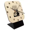 Quartz Table clock in natural wood (10cm)