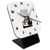 Quartz Wooden table clock with hands (10cm)