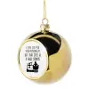 Golden Christmas tree ball ornament 8cm