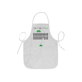 Space invaders, Ποδιά Σεφ ολόσωμη κοντή  Παιδική (44x62cm)