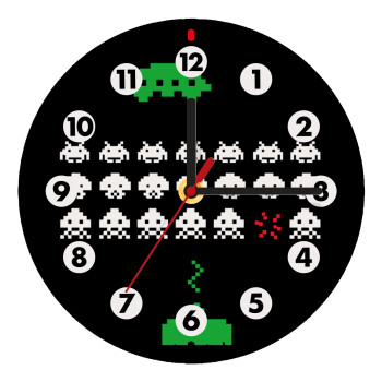 Space invaders, Ρολόι τοίχου ξύλινο (20cm)