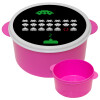 Space invaders, ΡΟΖ παιδικό δοχείο φαγητού (lunchbox) πλαστικό (BPA-FREE) Lunch Βox M16 x Π16 x Υ8cm