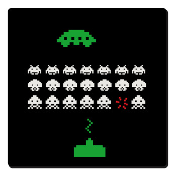 Space invaders, Τετράγωνο μαγνητάκι ξύλινο 6x6cm