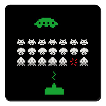 Space invaders, Τετράγωνο μαγνητάκι ξύλινο 9x9cm