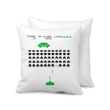 Space invaders, Sofa cushion 40x40cm includes filling