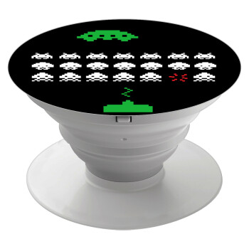 Space invaders, Phone Holders Stand  White Hand-held Mobile Phone Holder