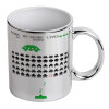 Mug ceramic, silver mirror, 330ml