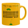 Ceramic coffee mug yellow, 330ml