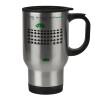 Stainless steel travel mug with lid, double wall 450ml