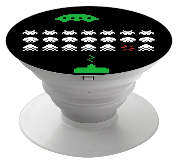 Space invaders — Phone Holders Stand  Λευκό Βάση Στήριξης Κινητού στο Χέρι