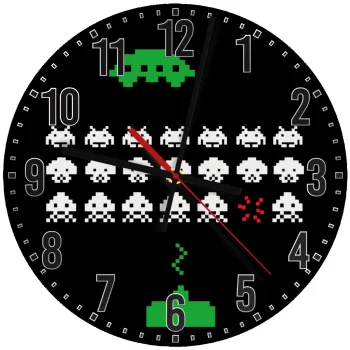 Space invaders, Ρολόι τοίχου ξύλινο (30cm)