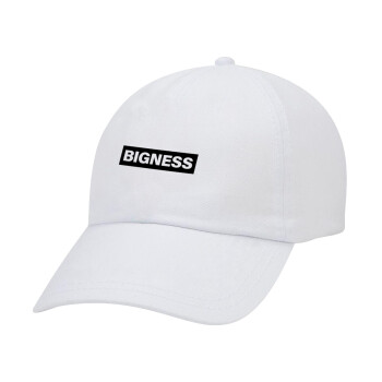 BIGNESS, Καπέλο Ενηλίκων Baseball Λευκό 5-φύλλο (POLYESTER, ΕΝΗΛΙΚΩΝ, UNISEX, ONE SIZE)
