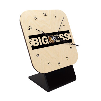 BIGNESS, Επιτραπέζιο ρολόι σε φυσικό ξύλο (10cm)